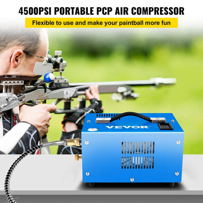 High-Pressure PCP Air Compressor 30MPa Manual-Stop 12V/220V with Adapter