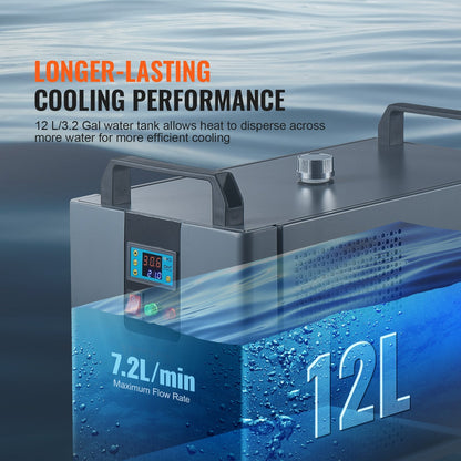 Industrial Laser Water Chiller KH-6000, 12L, 200W, 7.8L/min, 17kg, Metal Casing