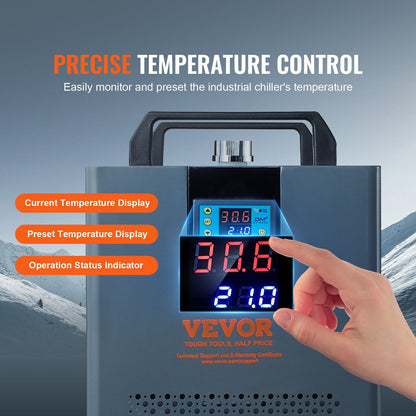 Industrial Laser Water Chiller KH-6000, 12L, 200W, 7.8L/min, 17kg, Metal Casing