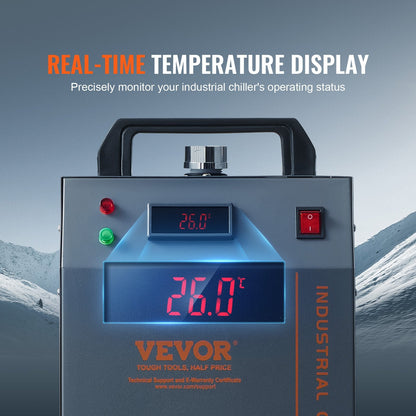 Industrial Water Chiller CW-3000, 80W, 0.01m Ports, 12L Tank, 9kg, for Laser Engraving