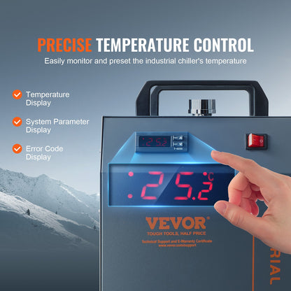 VEVOR Industrial Water Chiller, CW-5202, Industrial Water Cooler Cooling System
