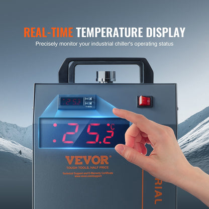Industrial Water Cooler with Built-in Compressor, 7L Tank, 1450W Cooling Capacity