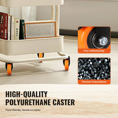 Heavy Duty 0.1 m Caster Wheels Set with Dual Locking, 200 kg Capacity