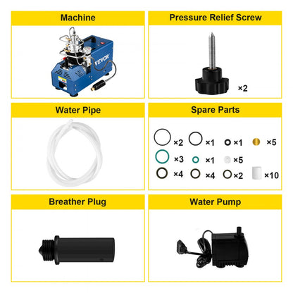 VEVOR High Pressure Compressor 4500PSI Air Rifle Compressor 220V for Paintball