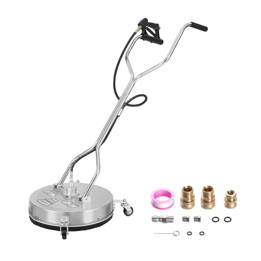 VEVOR 20" Pressure Washer Surface Cleaner w/ Handles & Wheels, Stainless Steel Concrete