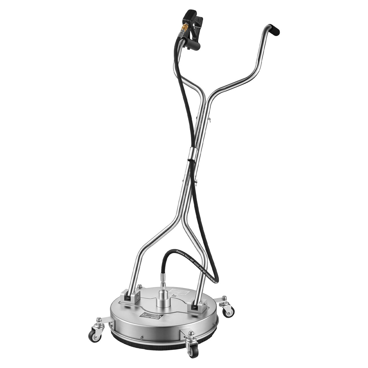 41.9 cm Pressure Washer Surface Cleaner with Wheels, Stainless Steel, Power Washer Attachment with Raised Handle for Concrete, Patio, Sidewalk, Deck, Driveway, 4000 Max PSI, 3/8 Quick Connector