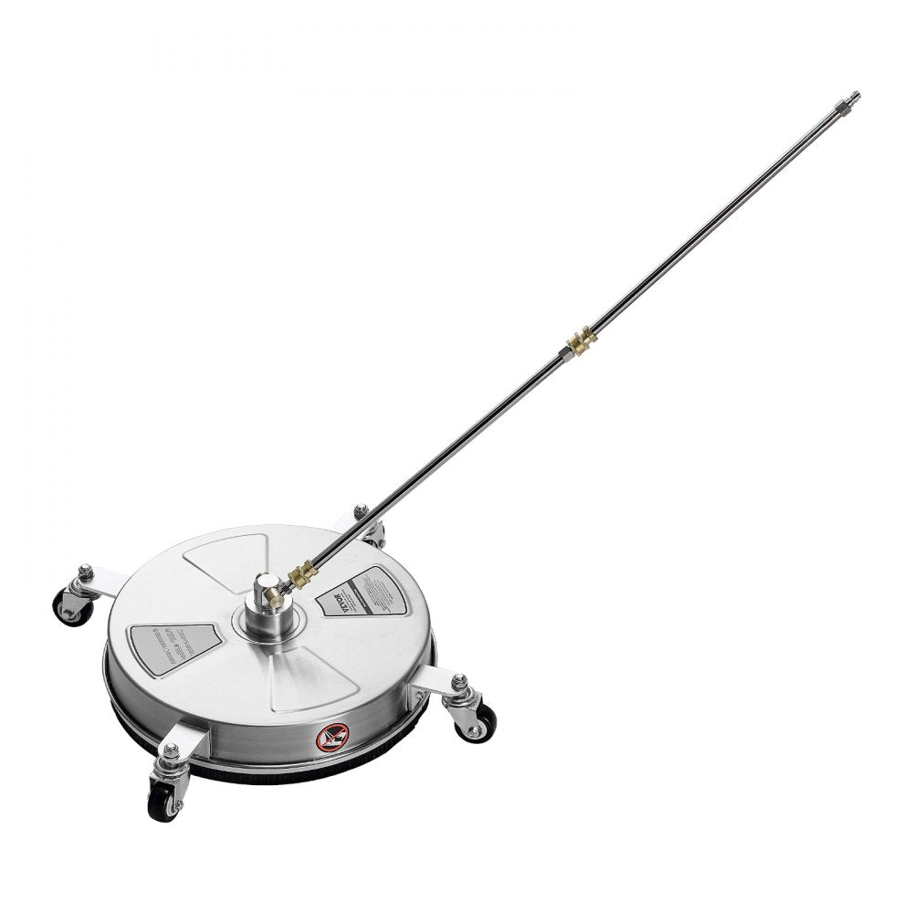 VEVOR 16.5" Pressure Washer Surface Cleaner 4 Wheels Stainless Steel 4000 Max PSI