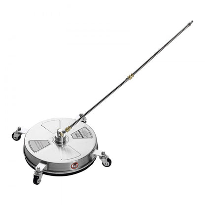 VEVOR 16.5" Pressure Washer Surface Cleaner 4 Wheels Stainless Steel 4000 Max PSI