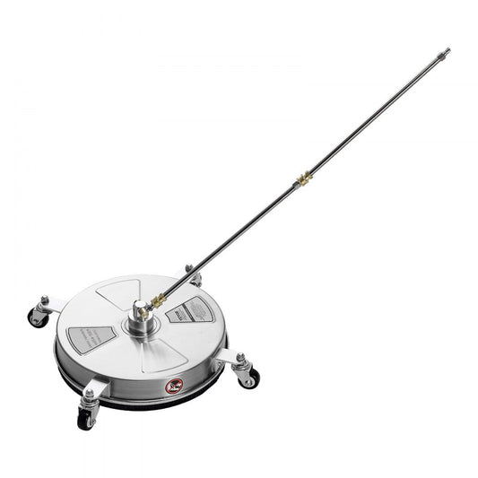 VEVOR 16.5" Pressure Washer Surface Cleaner 4 Wheels Stainless Steel 4000 Max PSI