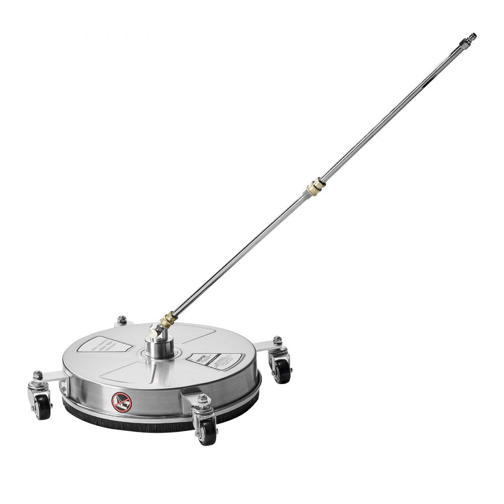VEVOR 16.5" Pressure Washer Surface Cleaner 4 Wheels Stainless Steel 4000 Max PSI