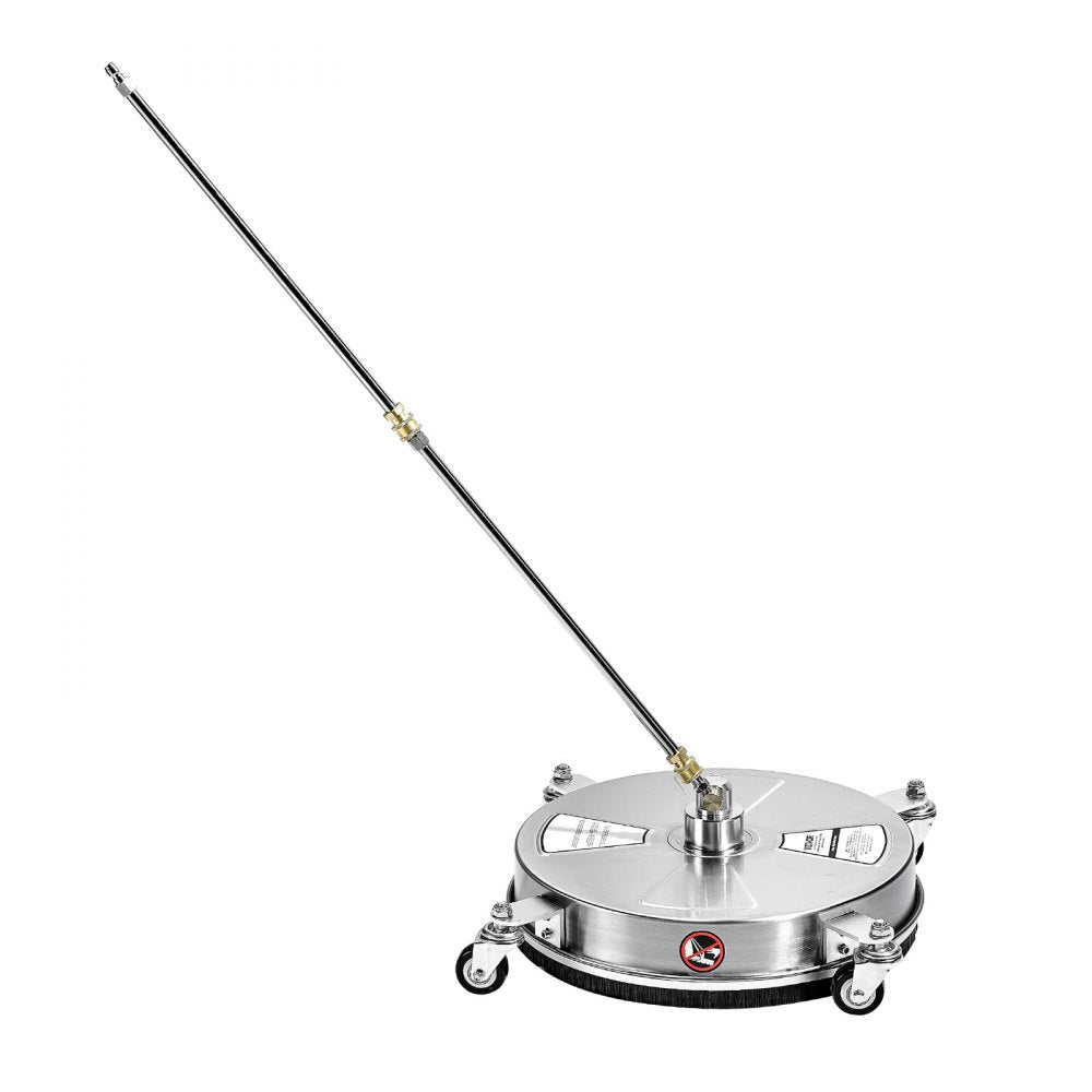 VEVOR 16.5" Pressure Washer Surface Cleaner 4 Wheels Stainless Steel 4000 Max PSI