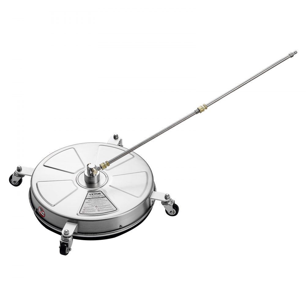 18" Pressure Washer Surface Cleaner 4 Wheels 4000 Max PSI 2 Extended Wands