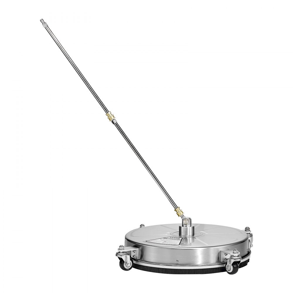 18" Pressure Washer Surface Cleaner 4 Wheels 4000 Max PSI 2 Extended Wands