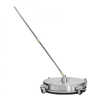18" Pressure Washer Surface Cleaner 4 Wheels 4000 Max PSI 2 Extended Wands
