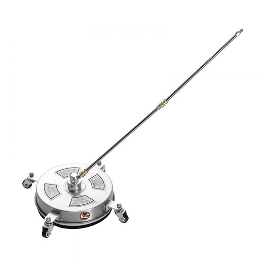 VEVOR 14" Pressure Washer Surface Cleaner 4 Wheels 4000 Max PSI 2 Extended Wands