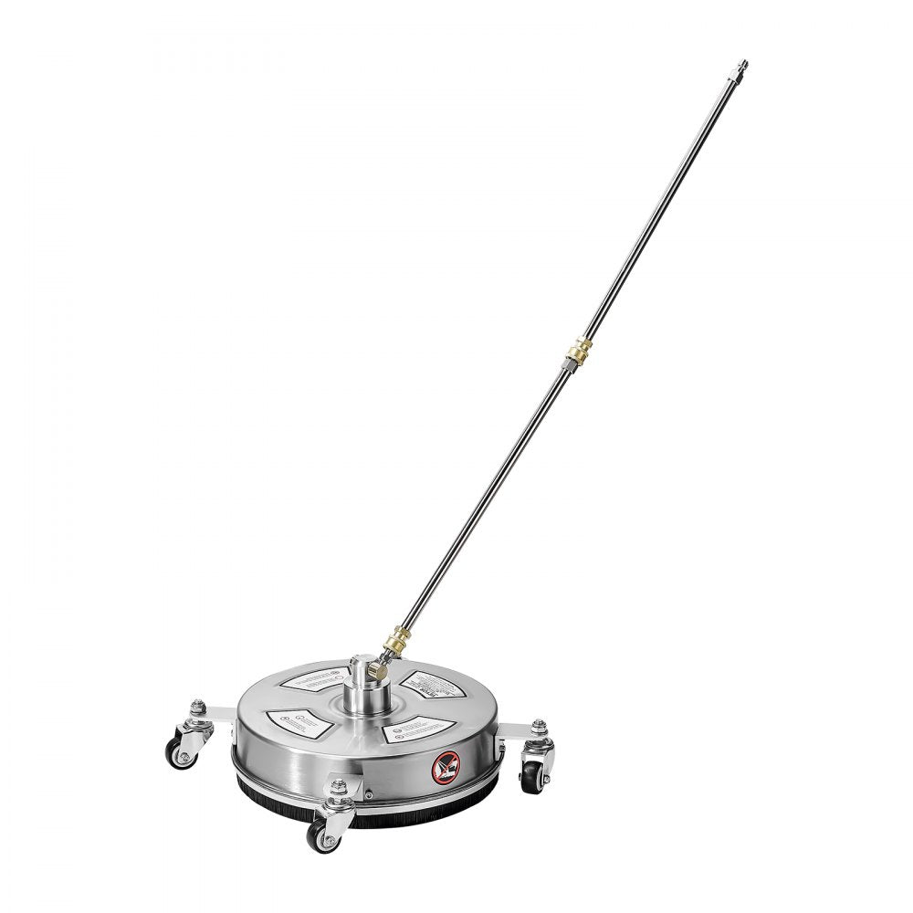 VEVOR 14" Pressure Washer Surface Cleaner 4 Wheels 4000 Max PSI 2 Extended Wands