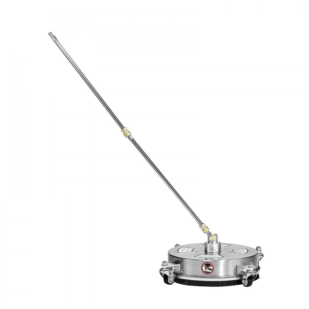 VEVOR 14" Pressure Washer Surface Cleaner 4 Wheels 4000 Max PSI 2 Extended Wands