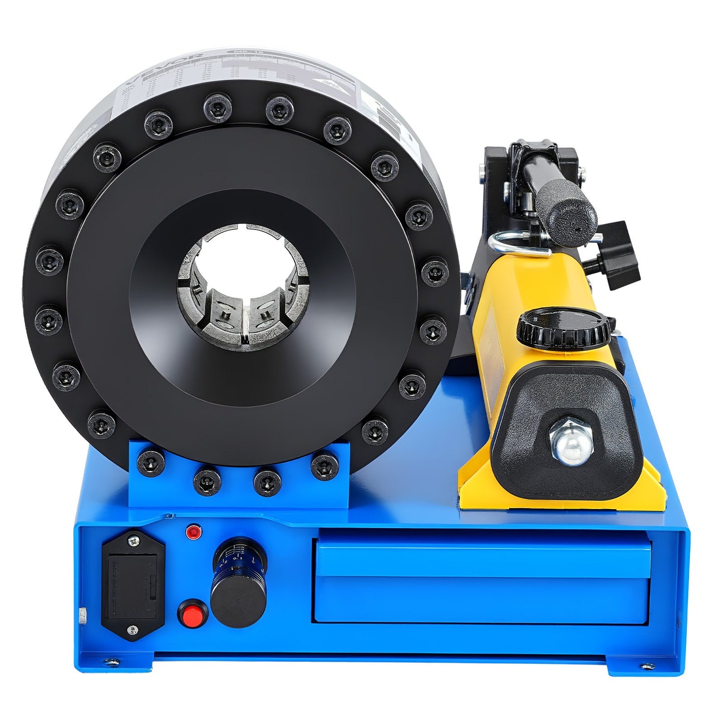 High Pressure Hydraulic Hose Crimper, Manual Hose Crimping Tool with 8 Dies & 6-28mm Crimping Range, Suitable for Low & High-Pressure Oil Pipes, Gas/Water/Auto AC Hoses & Cable Joints