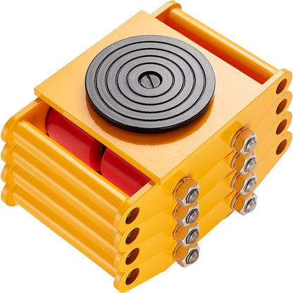 4-Piece Heavy Duty Machinery Mover, 8T Capacity, with 360° Rotating PU Wheels