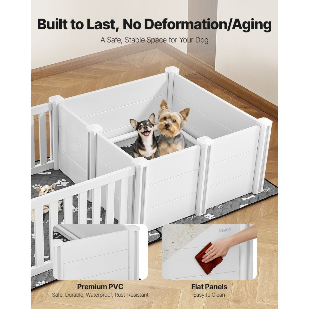 Dog Whelping Pen Box Adjustable Door Height for Medium Dog 1.86x0.97x0.5 m
