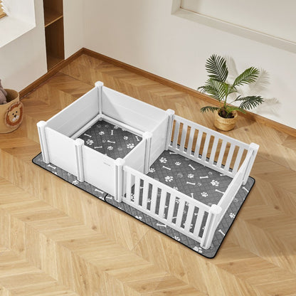 Dog Whelping Pen Box Adjustable Door Height for Medium Dog 1.86x0.97x0.5 m