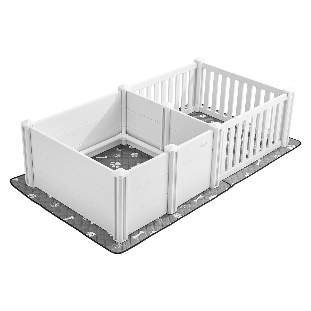 Dog Whelping Pen Box Adjustable Door Height for Medium Dog 1.86x0.97x0.5 m