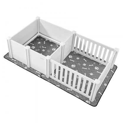 Dog Whelping Pen Box Adjustable Door Height for Medium Dog 1.86x0.97x0.5 m