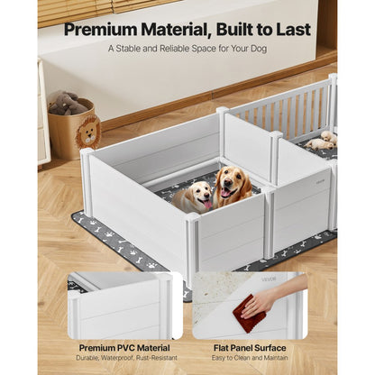 Dog Whelping Box 2370 x 1230 x 460 mm 2-Room Layout for Extra Large Dogs