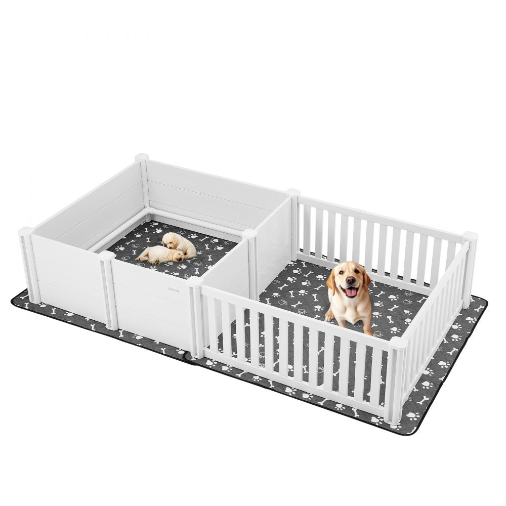 Dog Whelping Box 2370 x 1230 x 460 mm 2-Room Layout for Extra Large Dogs