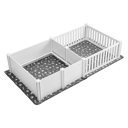 Dog Whelping Box 2370 x 1230 x 460 mm 2-Room Layout for Extra Large Dogs