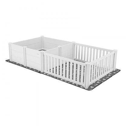 Dog Whelping Box 2370 x 1230 x 460 mm 2-Room Layout for Extra Large Dogs