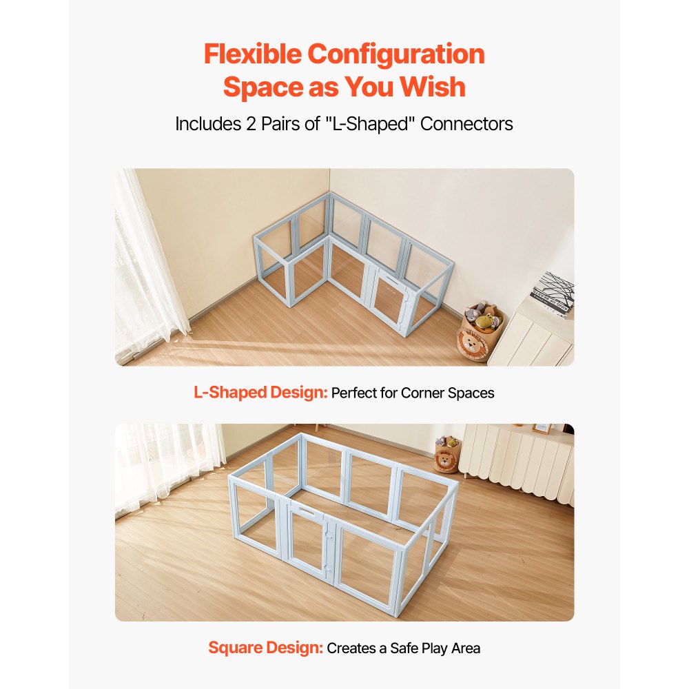 Dog Whelping Pen Box with Window Transparent for Large Dogs 1.9x1.2x0.7 m