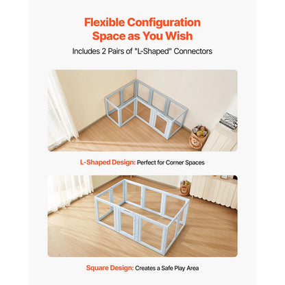 Dog Whelping Pen Box with Window Transparent for Large Dogs 1.9x1.2x0.7 m