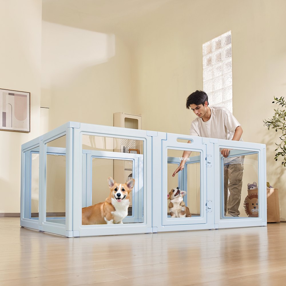 Dog Whelping Pen Box with Window Transparent for Large Dogs 1.9x1.2x0.7 m