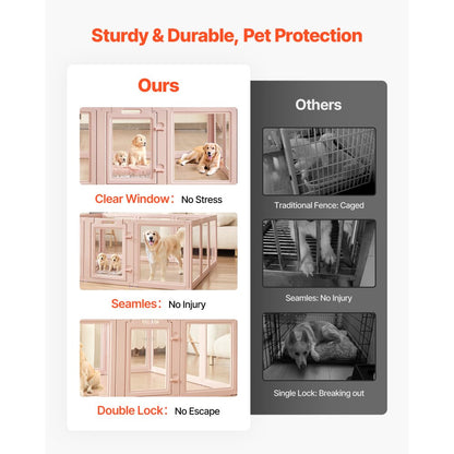 Whelping Pen Box for X-Large Dogs with Window Transparent 1.54x1.5x0.6 m