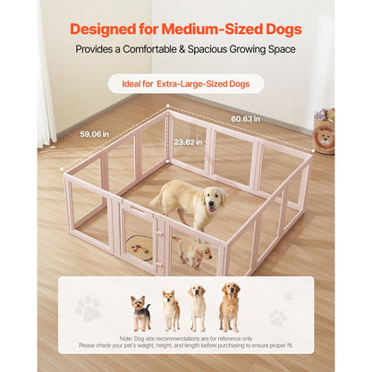 Whelping Pen Box for X-Large Dogs with Window Transparent 1.54x1.5x0.6 m