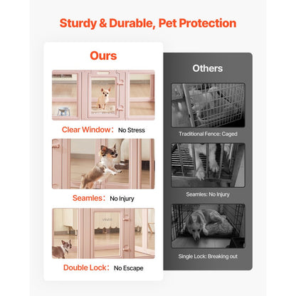 Dog Whelping Pen Box with Window Transparent for Medium Dogs 1.54x1x0.6 m