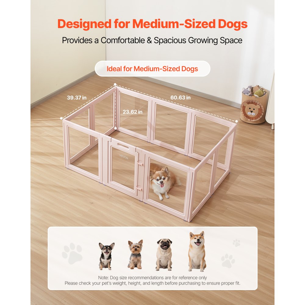 Dog Whelping Pen Box with Window Transparent for Medium Dogs 1.54x1x0.6 m