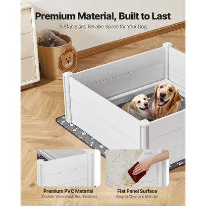 VEVOR Dog Whelping Box 1220 x 1220 x 460 mm Door Height Adjustable for Large Dog
