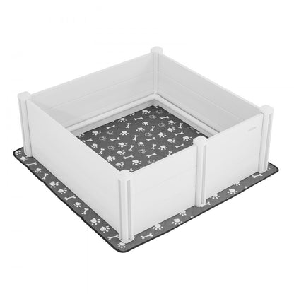 VEVOR Dog Whelping Box 1220 x 1220 x 460 mm Door Height Adjustable for Large Dog