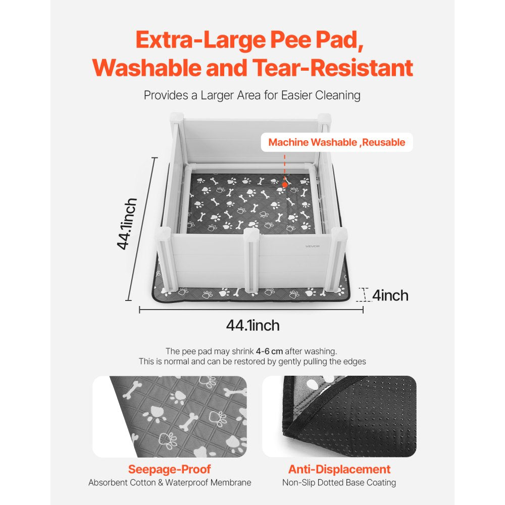 Dog Whelping Box 980 x 980 x 460 mm Door Height Adjustable for Medium Dog