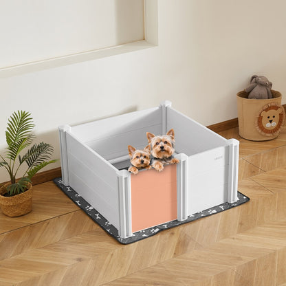 Dog Whelping Box 980 x 980 x 460 mm Door Height Adjustable for Medium Dog