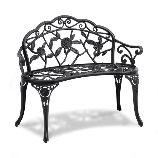 VEVOR Outdoor Bench, 38.8 inches Metal Garden Bench for Outdoors, 480 lbs Load Capacity