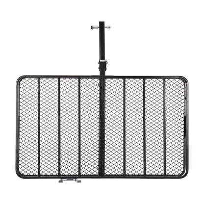 Hitch Mount Cargo Carrier, 1460 x 860 x 650 mm Folding Rear Luggage Rack Basket with Waterproof Cargo Bag, 227kg Capacity High-Strength Steel Hitch Cargo Carrier Fits 2" Receiver for SUV Pickups