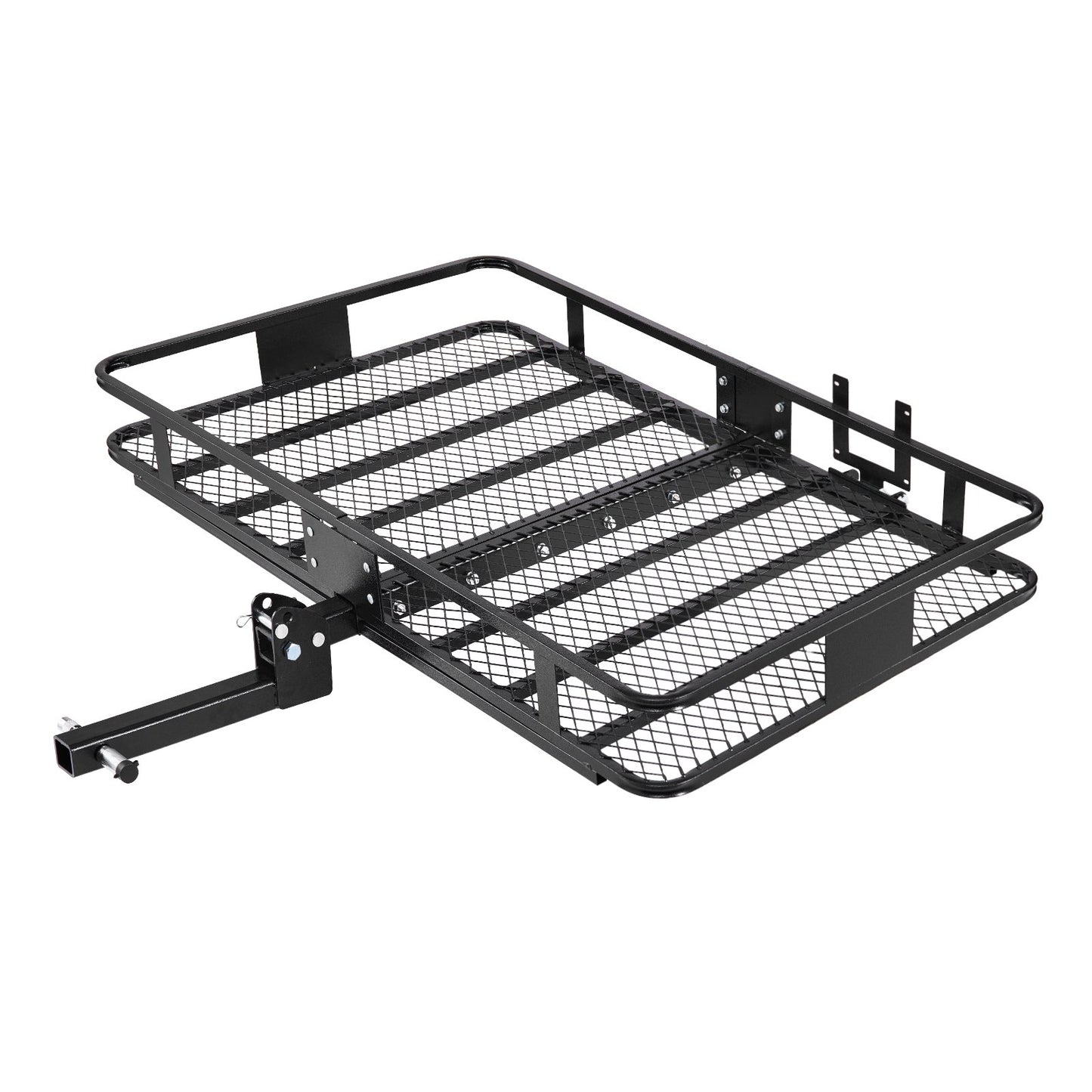 Hitch Mount Cargo Carrier, 1460 x 860 x 650 mm Folding Rear Luggage Rack Basket with Waterproof Cargo Bag, 227kg Capacity High-Strength Steel Hitch Cargo Carrier Fits 2" Receiver for SUV Pickups