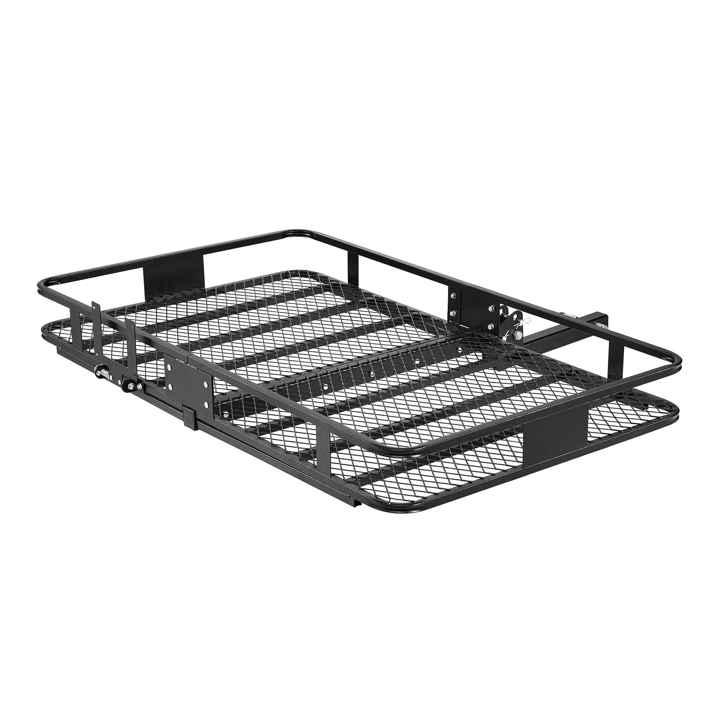Hitch Mount Cargo Carrier, 1460 x 860 x 650 mm Folding Rear Luggage Rack Basket with Waterproof Cargo Bag, 227kg Capacity High-Strength Steel Hitch Cargo Carrier Fits 2" Receiver for SUV Pickups