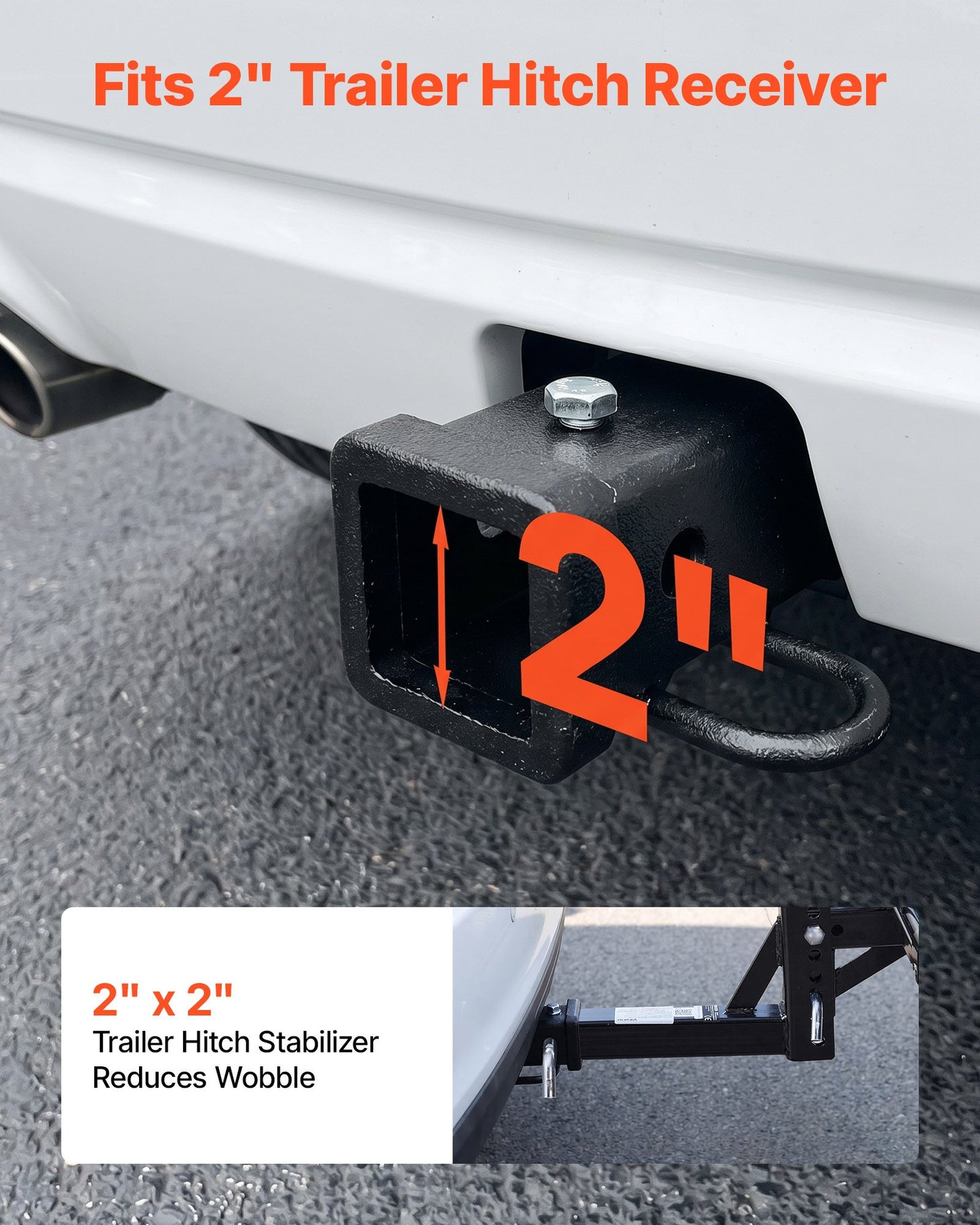 Hitch Mount Cargo Carrier on Wheels, 920 x 541 x 300 mm, 2-in-1 Folding Rear Luggage Rack Basket & Cargo Cart with Hitch Stabilizer, Fits 2" Receiver for SUV Pickups, 181KG Load Capacity