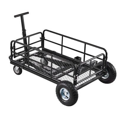 Hitch Mount Cargo Carrier on Wheels, 920 x 541 x 300 mm, 2-in-1 Folding Rear Luggage Rack Basket & Cargo Cart with Hitch Stabilizer, Fits 2" Receiver for SUV Pickups, 181KG Load Capacity