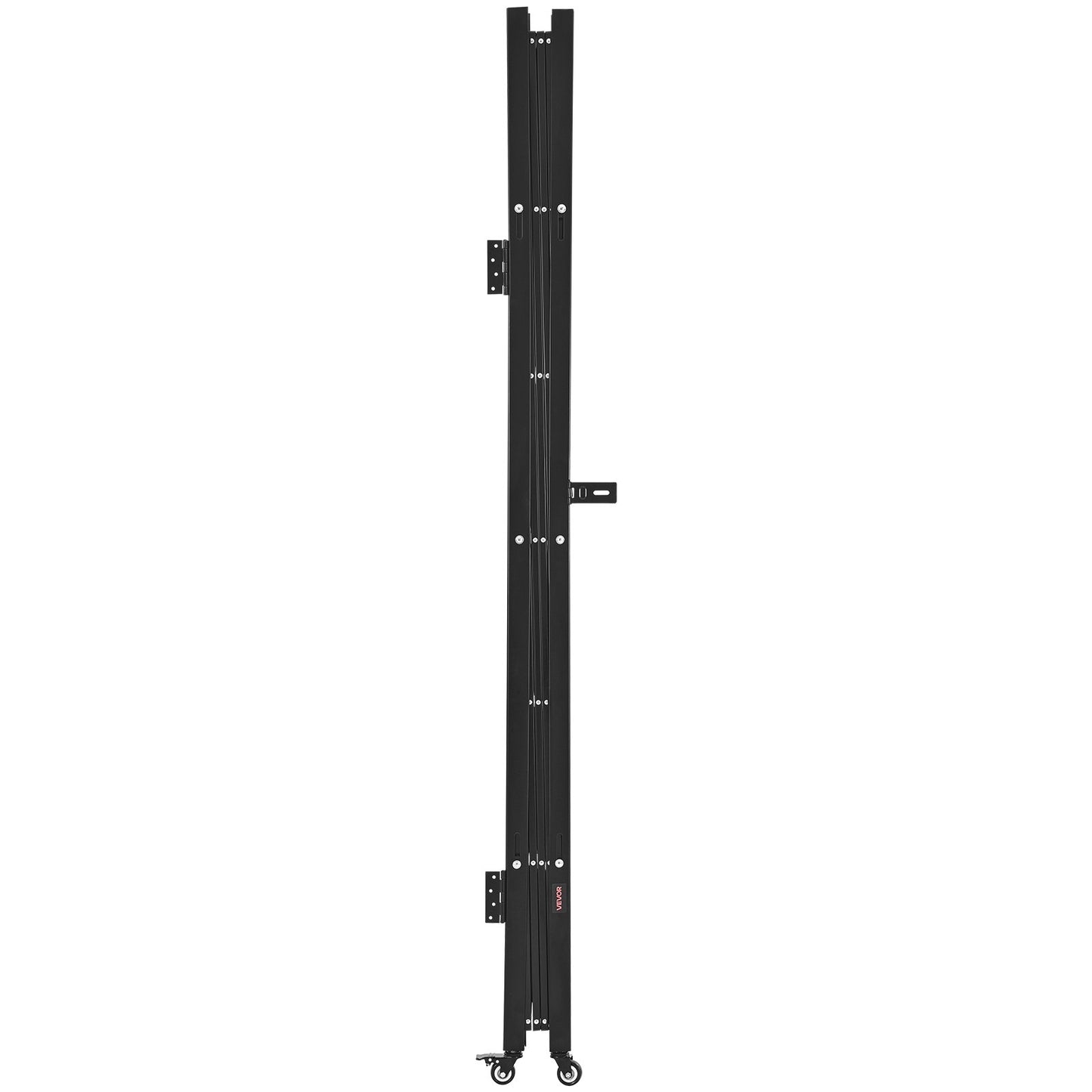 Single Folding Security Gate, Lockable Scissor Gate with 360° Swivel Casters, Outdoor Barricade Steel Retractable Gates, for Entry Security, Garage, Warehouse & Pool, 1260 x 1975 mm (W x H)