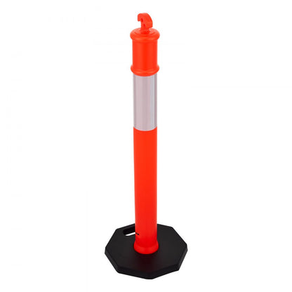 9 Pack Traffic Delineator Posts 1140 mm Traffic Safety Cones Weighted Base